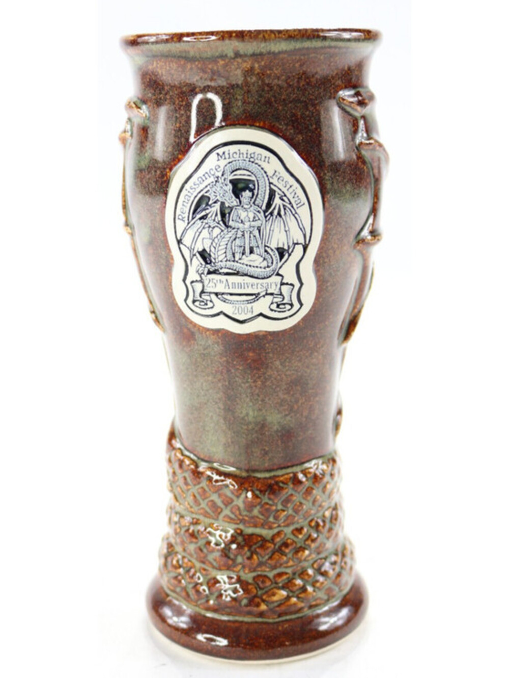 Michigan Renaissance Festival 25th Anniversary 2004 Dragon Stoneware Mug Goblet
